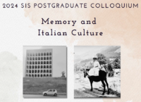 2024 SIS PG Colloquium: Memory and Italian Culture – Programme