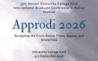 Call for Papers: Approdi. Navigating the Crisis Across Times, Spaces and Disciplines (Cork, 4-5 September 2026).